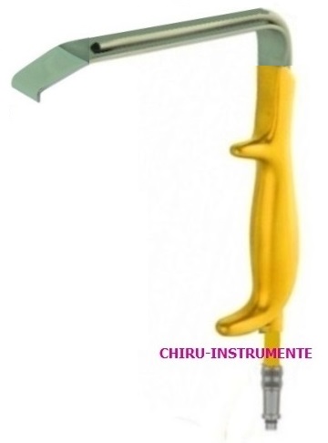 TEBBETS Style Retraktor, glattes Maul, mit Lichtleiter, 12cmx30mm