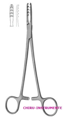 BIRCHER-GANSKE bone holding forceps, 20 cm (8"), straight