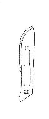 Skalpellklingen, Fig. 20, steril