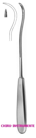 KIRSCHNER ligature conductor, curved, 25 cm (9 ¾")