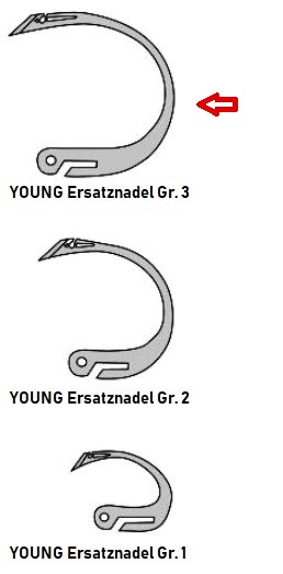 YOUNG Ersatznadel, No. 3