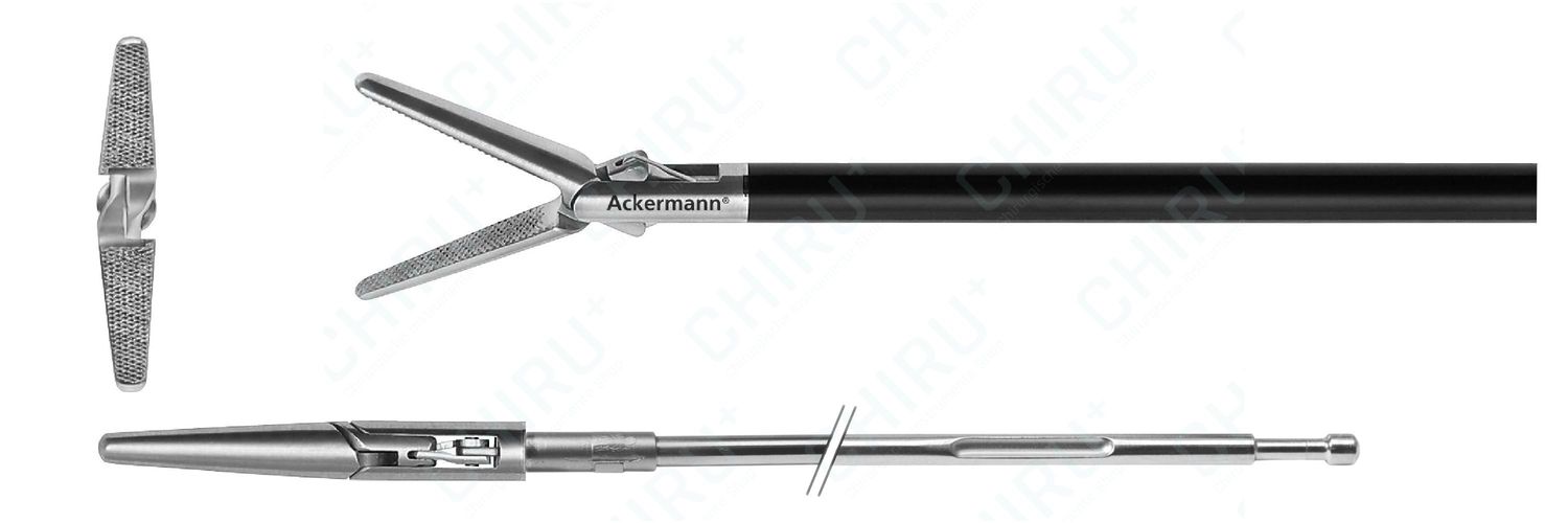 Atraumatischer Greifer, doppelbeweglich, diamantverzahnt, Ø 5 mm, 330 mm, XPress Lock™