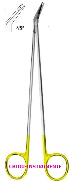 DEBAKEY vascular scissors, 45°, 18 cm (7"),  Tungsten Carbide (TC)