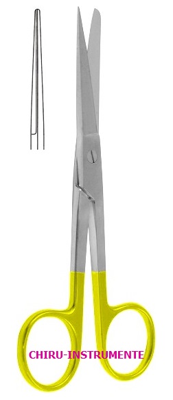 Chirurgische Schere, gerade, sp./st., 14,5 cm, Hartmetall (TC)