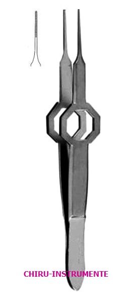 FOERSTER iris forceps, straight, 8.5 cm (3 ½")