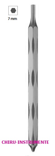 Mouth mirror handle, 13.5 cm (5 ¼"), stainless, ergonomic, light, hollow