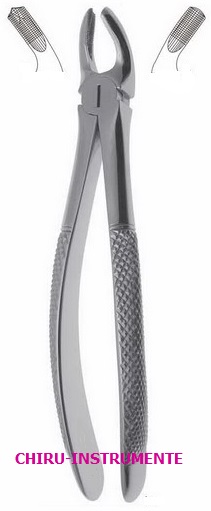 Extracting forceps, fig. 18, with adhesive profile, english pattern