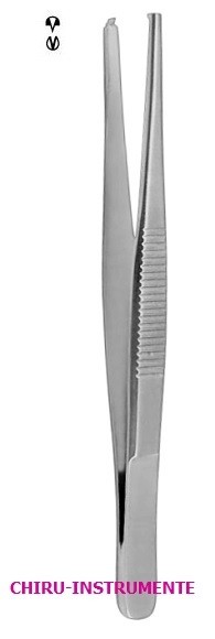 Chirurgische Pinzette, 1 x 2 Zähne, 16 cm, glatt Chirurgische Pinzette, 1 x 2 Zähne, 16 cm, glatt