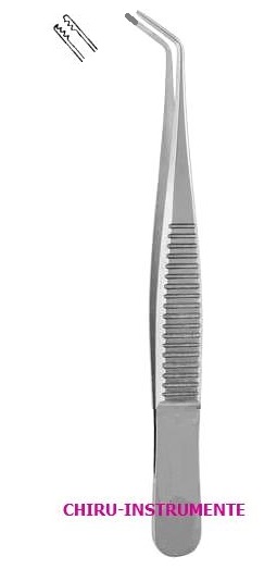 HESS Kapselpinzette, aufgebogen, 3x4 Zähne, 6cm HESS Kapselpinzette, aufgebogen, 3x4 Zähne, 6cm