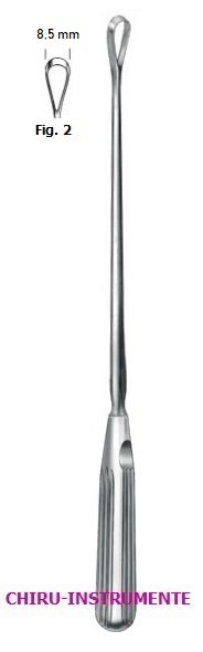 SIMS Uteruskürette, Fig. 2/8,5mm, stumpf fest, 28cm