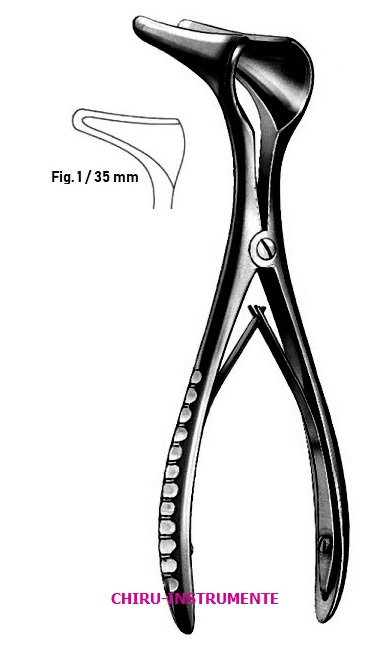 COTTLE Nasenspekulum, schwarz, Fig. 1/35mm, 14cm