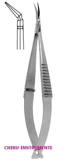 VANNAS iridectomy scissors, 8 cm (3 ¼"), angled, sh/sh