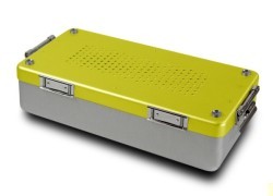 Mini Sterilisiercontainer, Deckel Gelb, 70mm Höhe
