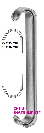 PARKER retractor, fig. 1, 18 x 15 mm, 13 cm (5")