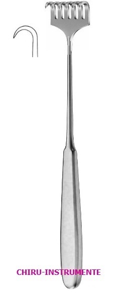 VOLKMANN Wundhaken, Griff: Hohlheft, 6 Zähne, scharf, 21,5cm VOLKMANN Wundhaken, Griff: Hohlheft, 6 Zähne, scharf, 21,5cm