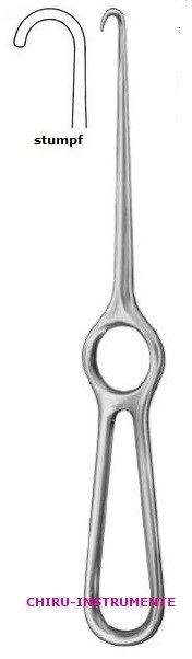 KOCHER retractor, 9 mm, 22 cm (8 ¼"), 1 prong, blunt