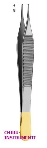 ADSON mikro- chirurgische Pinzette, 1 x 2 Zähne, 12 cm, glatt, Hartmetall (TC) ADSON mikro- chirurgische Pinzette, 1 x 2 Zähne, 12 cm, glatt, Hartmetall (TC)