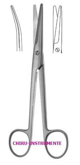 MAYO Schere, gebogen, 14,5 cm, für Linkshänder