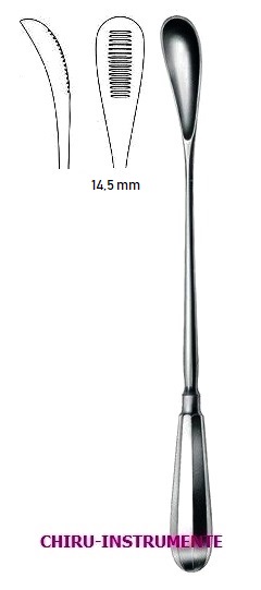 CUZZI abortion scoop, 14.5 mm, 30 cm (12")