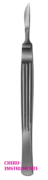 Dissecting knife, no. 3, 15 cm (5 ¾"), in metal case