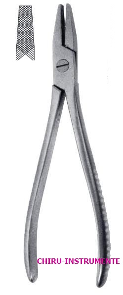 FLACHZANGE, gerieft, 17cm FLACHZANGE, gerieft, 17cm