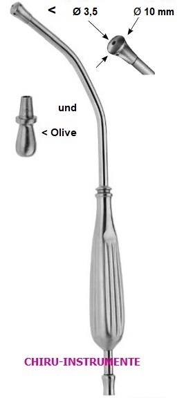 YANKAUER aspiration tube, tip Ø 10 mm, 31 cm (12 ½"), central bore Ø 3,5 mm