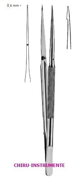 Micro forceps, 0, 6 mm,  23 cm (9"), straight