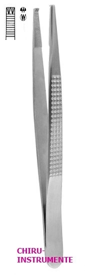 BONNEY chirurgische Fasspinzette, 2x3 Zähne, 17,5cm