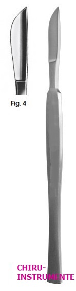 Skalpell, Fig. 4, 16 cm, anatomisch, mit Metallheft Skalpell, Fig. 4, 16 cm, anatomisch, mit Metallheft