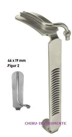 DAVIS-BOYLE Zungenspatel für Kinder, Fig. 2, 19, 46 mm, mit Rohr