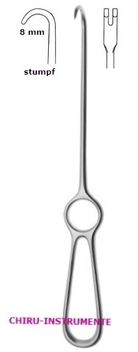 VOLKMANN retractor, 21.5 cm (8 ¼"), 1 prong, blunt