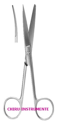 Chirurgische Schere, gebogen, sp./st., 14,5 cm, grazil