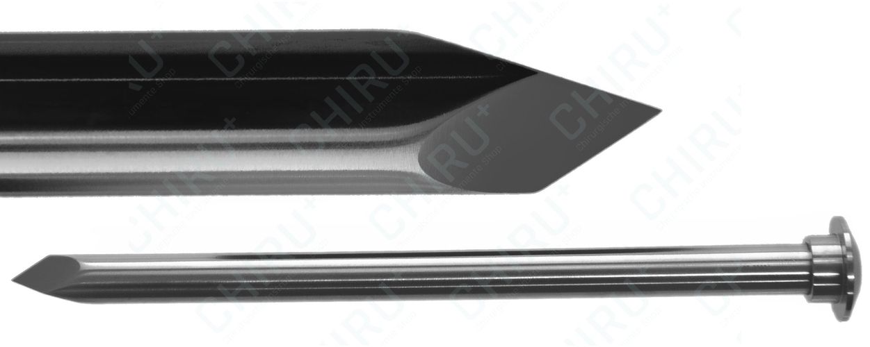 Oburator with triangular/pyramidal tip