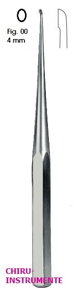 BRUNS scharfer Löffel, Fig. 00, 23 cm, oval