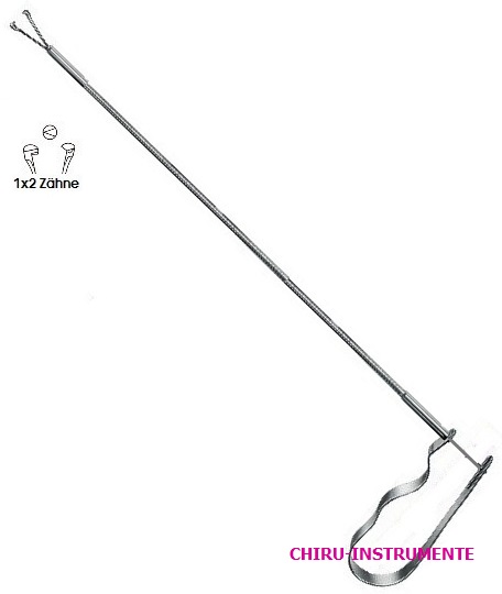 IUP-Fasszange, Ø 3 mm, 24 cm, Schaft flexibel