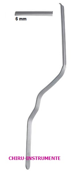 CASPAR nerve retractor, 24 cm (9 ½"), 6 mm wide