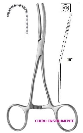COOLEY ATRAUMA Kindergefäßklemme, 15° abgewinkelt, Fig. 9, 13,5cm
