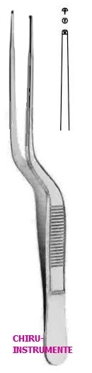 GERALD chirurgische Pinzette, 1 x 2 Zähne, 18 cm, bajonettförmig, glatt GERALD chirurgische Pinzette, 1 x 2 Zähne, 18 cm, bajonettförmig, glatt