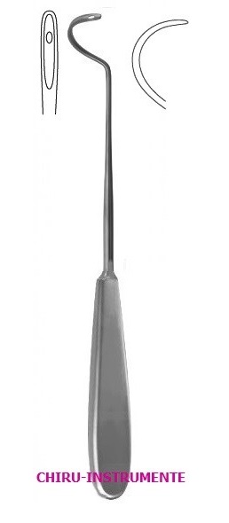 DESCHAMPS Unterbindungsnadel, stumpf, rechts, 20 cm DESCHAMPS Unterbindungsnadel, stumpf, rechts, 20 cm