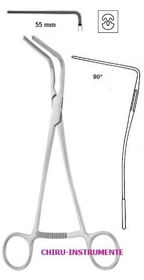 DEBAKEY multi purpose vascular clamp, angled 90°, 18 cm, (7")