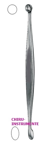 VOLKMANN scharfer Löffel, doppelendig, oval/rund 16cm