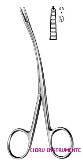 BRAND tendon holding forceps, 19 cm (7 ½"), curved