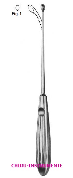 HALLE, scharfer Löffel, Fig. 1, Ø 4,4 mm, 21 cm, biegsam HALLE, scharfer Löffel, Fig. 1, Ø 4,4 mm, 21 cm, biegsam