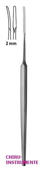 LEMPERT ear dissector, 2 mm, curved