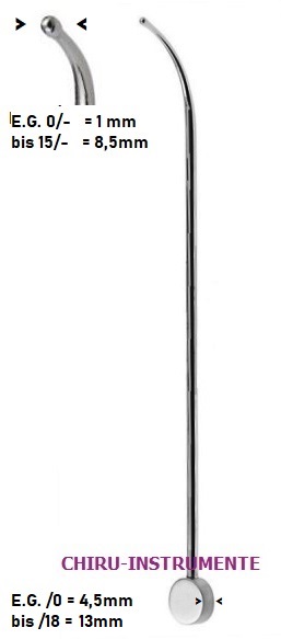 LISTER Harnröhrenbougie, Fig. 1/4, 28 cm