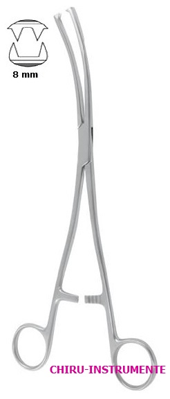MUSEUX Hakenzange, 2 x 2 Zähne, 8 mm, 24 cm, gebogen