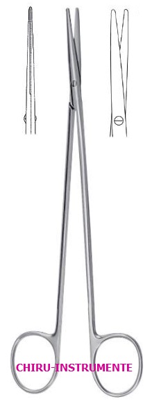 METZENBAUM- FINO scissors, straight, bl/bl, 20 cm (8")