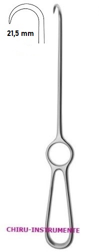 VOLKMANN Wundhaken, 1 Zahn scharf, weite Biegung 21,5mm, 22cm VOLKMANN Wundhaken, 1 Zahn scharf, weite Biegung 21,5mm, 22cm