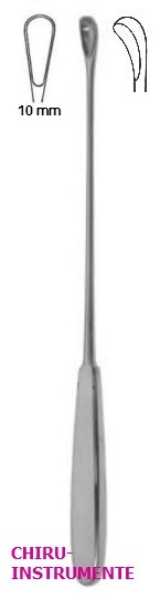 GOURDET Uteruslöffel, Fig. 3, 10 mm, 28 cm, stumpf GOURDET Uteruslöffel, Fig. 3, 10 mm, 28 cm, stumpf