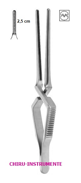 DEBAKEY atrauma-bulldog clamps, 7.5 cm (3"), straight